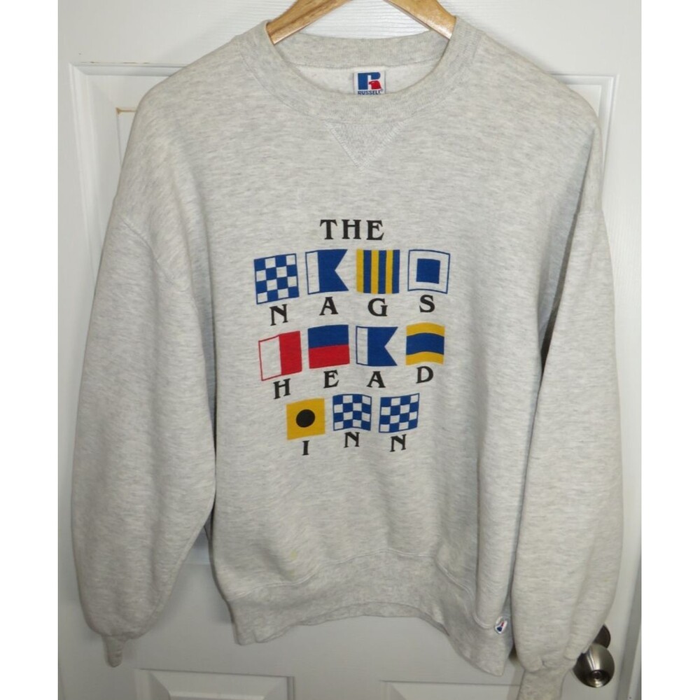 Vintage Russell Athletic Nags Head Inn OBX Crewneck Sweatshirt LG Made in USA*